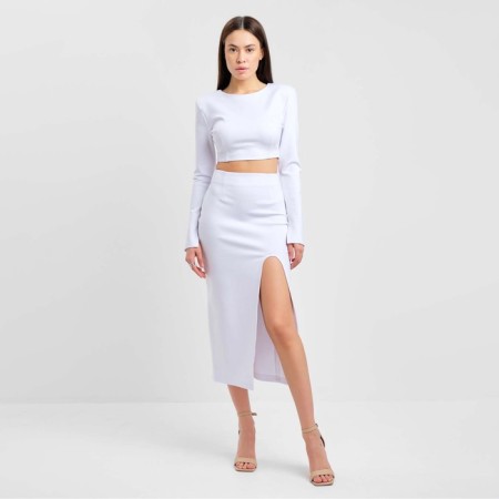 Women's costume (skirt and top) Mist, p.46, white