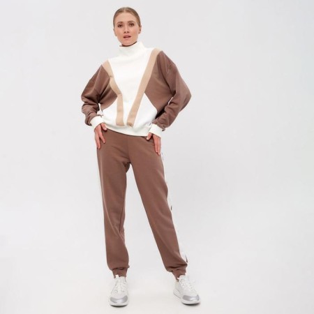 Women's costume (sweatshirt, trousers) minku: Casual Collection Color Ecrew, size 42