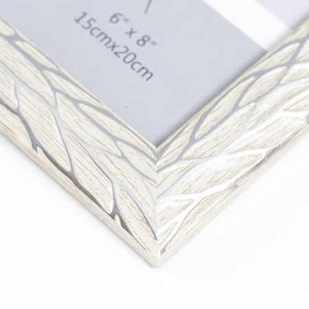 Photo frame plastic 15x20 cm "roots" beige with silver 24x19 cm-2