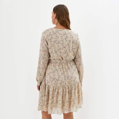 Women's dress MIST PLUS-SIZE, r.58, beige-2