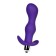 Anal plug Toyfa A-Toys with vibration, moisture resistant, silicone, purple color, 14 cm, d = 3.4