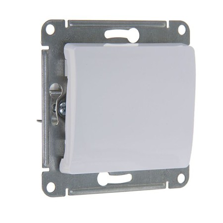 SE GLOSSA switch, 10 A, 1 key, IP20, hidden, white, GSL000111