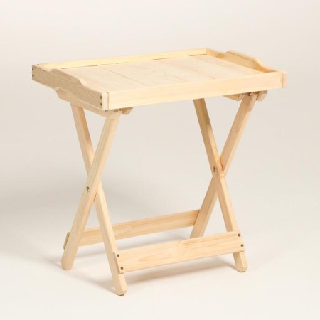 Serving breakfast table with a removable tray