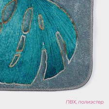 A set of mats for the bathroom and toilet of the Tropical Dilan, 3 pcs, 50 × 80, 50 × 40, 40 × 43 cm
