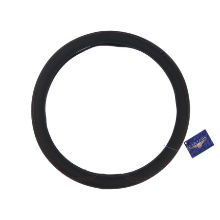 Cartage steering wheel, pu skin, perforation, 38 cm, black-2