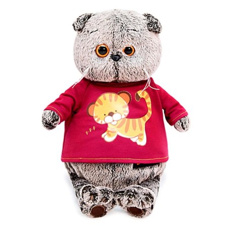 Soft toy "Basik in a Tigeron Print T -shirt", 30 cm