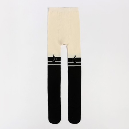 Pantyhose children, cream/black color, height 134-140 cm-2