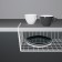 Mesh -mounted mesh -mounted basket on the shelf of the share, 35 × 23 × 12 cm, white color