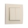 Tot Elegant switch, 10 a, 2 cl., Hidden, beige