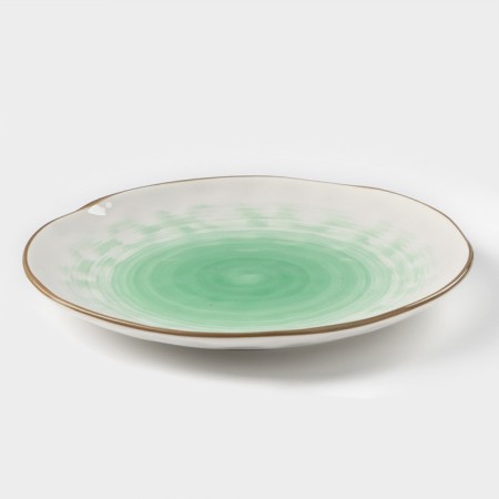 Porcelain shade "Cosmos", d = 21.2 cm, green color-1