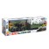 The radio -controlled “farmer” tractor, with a trailer and animal, works from batteries, mix