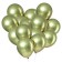 Latex ball 12 "Chrome", metal, set of 5 pcs., Salad color
