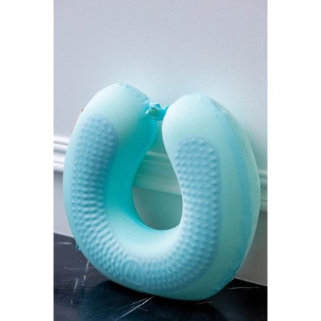 Pillow with gel insert, size 30x30x9 cm, green color