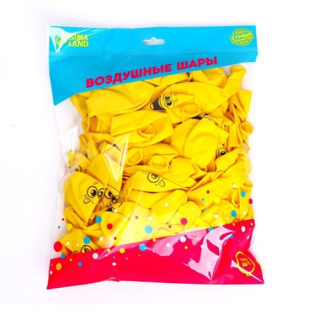 Air ball 12 "Messes smiles" 1 tbsp., Set 100 pcs, mix-2