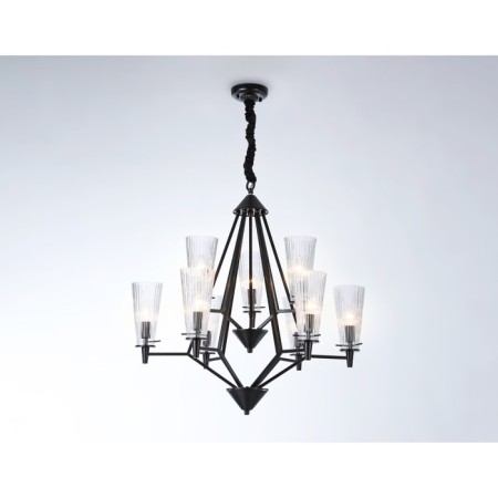 Suspended chandelier Ambrella TR3238/6+3 BK, E14, 9x40W D730x720 mm, black-3