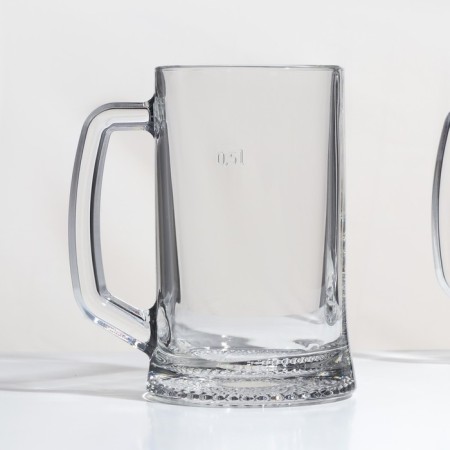 A set of glass mugs “TIME TIME. Beer mug ", 500 ml, 2 pcs-1