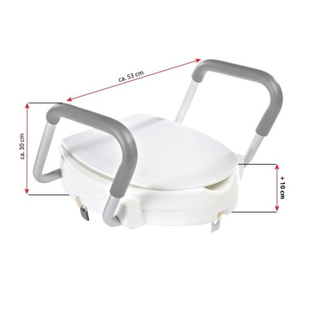 Toilet seat with lid and handrails-2