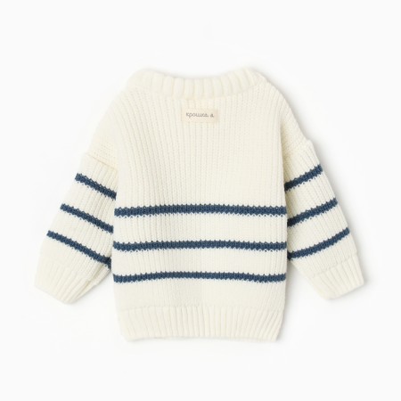 Jumper knitted baby I Blueberry, r.68-74, milk-3