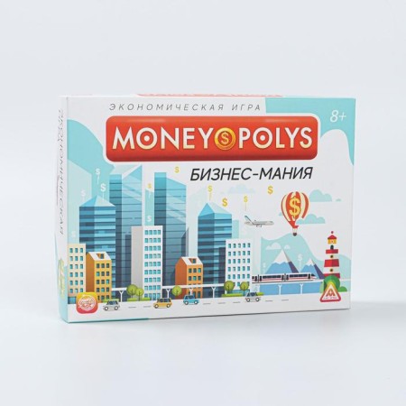 Board Economic Game "Money Polys. Business Many ", 240 banknotes, 8+-8
