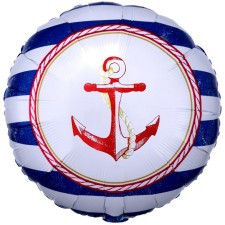 Шар фольгированный 18" «Морской якорь», круг
