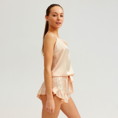 Female pajamas (T -shirt, shorts) minku: Light touch color beige, size 42-1