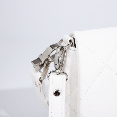 Women's bag Textura, messenger, small size, white color-4
