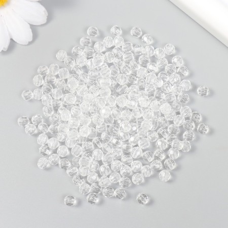Beads for creativity plastic "Balls Transparent with faces" set of 20 g 0.5x0.5x0.5 cm-1