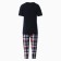 Homemade set (T-shirt/Bridges), dark blue color, size 44