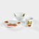 A set of porcelain dishes "Bees", 3 objects: mug 200 ml, salad bowl 350 ml, fine plate d = 16.5 cm, MIX drawing