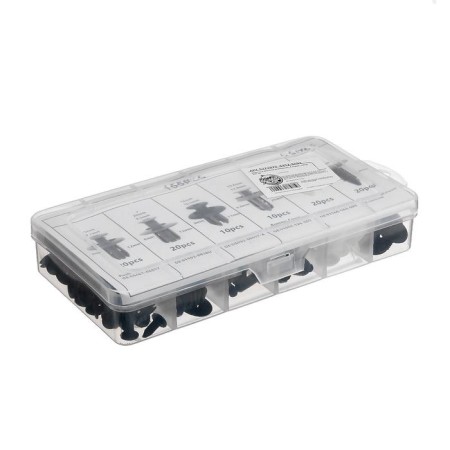 Clips and fasteners, 6 types, set 100 pcs-3