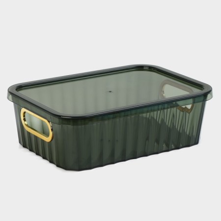 Storage container with a lid "City", 25.5 × 18 × 8 cm, color mix