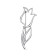Brooch "Flower" tulip, platinum