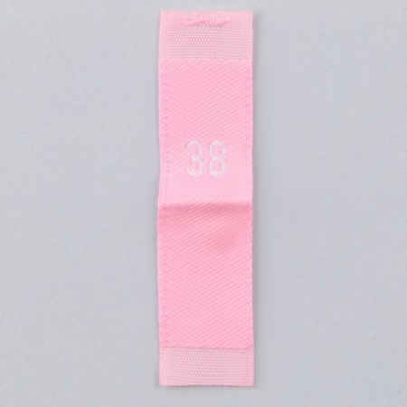 Textile strip "38", 4.6 x 1.1 cm, pink color-3