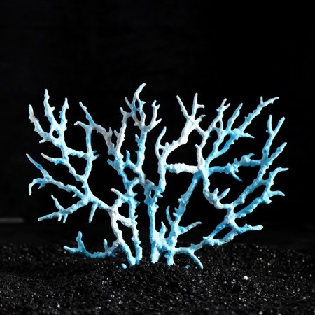 Plastic coral large 24.5 x 4 x 19 cm, blue-2