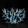 Plastic coral large 24.5 x 4 x 19 cm, blue
