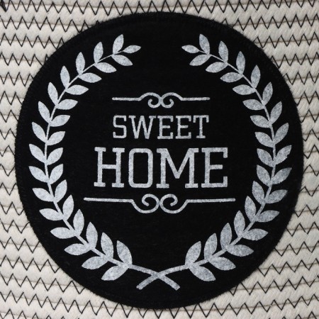 Ladom Sweet Home storage basket, manual weaving, 31 × 31 × 24 cm, white color-1