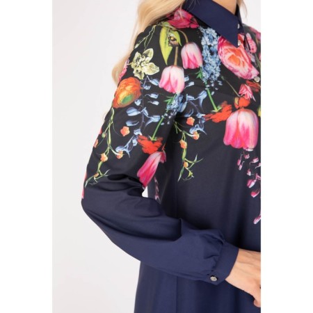 Female blouse, size 46, blue color-4