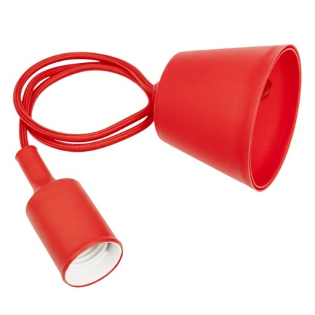Cartridge E27 Silicone with a cord 1 m red rexant-2