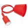 Cartridge E27 Silicone with a cord 1 m red rexant