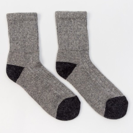 Male socks from Mongolian wool, gray color, size 27 (40-42)