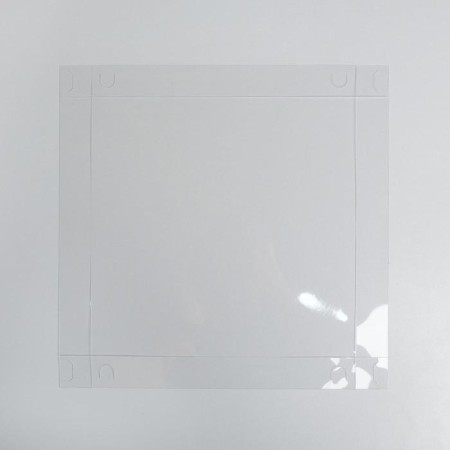 Cookie box, confectionery packaging with PVC lid, February 23, 21 x 21 x 3 cm-6