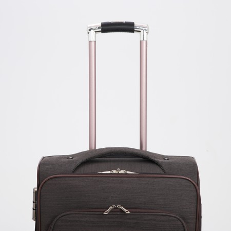 Small 24 suitcase "on lightning, code castle, with extension, brown color-5