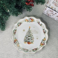 A set of 6 plates Lenardi, 19 cm, New Year print