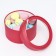 Gift box "Wewak" red velvet, hooked with a window, 18 x 10 cm