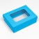 The box is folding, the lid is, with a window, turquoise, 16.5 x 12.5 x 5.2 cm