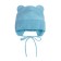 A cap on ties with ears children's Amarobaby Pure Love Bear, with a lining, size 46-48 cm, blue color