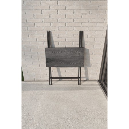 Folding table "Lunge Light", 605 × 605 × 750 mm, DPP gray / frame metal black matte-1