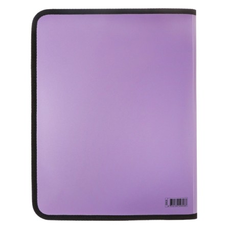 A4+, 600 μm lightning folder, Erichkrause "Manga Faces" 251x330x30mm, plastic, zipper around, purple, mix-3