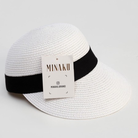 Female wicker cap minaku color white, rr 58-5