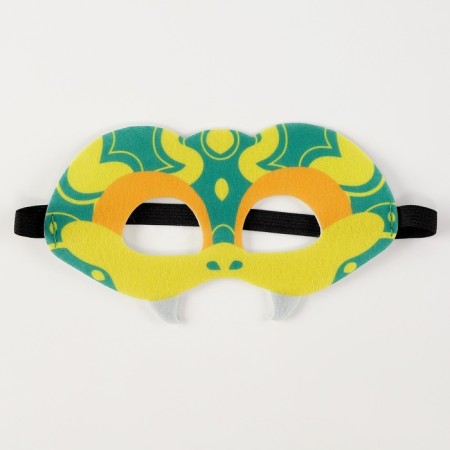 Carnival mask "cool snake" color green color-5